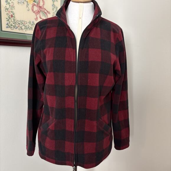 Denim & Co Buffalo Plaid Fleece S - Picture 1 of 12